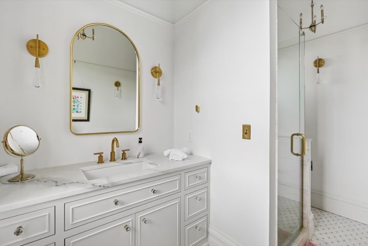 A renovated bath with Waterworks fixtures