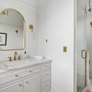 A renovated bath with Waterworks fixtures